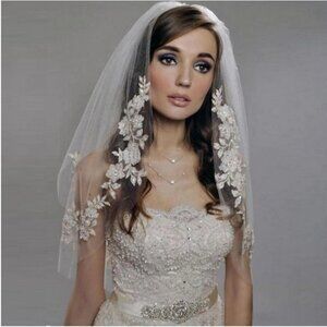 Wedding White Lace Veil 51.18'' for Bride